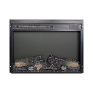 English Elm 23 Inch Electric Fireplace Insert Ultra Thin Led Log Flame Heater with Remote Timer W1769P345281