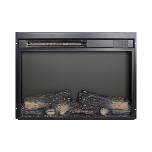 English Elm 23 Inch Electric Fireplace Insert Ultra Thin Led Log Flame Heater with Remote Timer W1769P345281