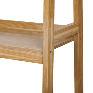 English Elm Modern 2 IN 1 Dog Furniture Leaning Ladder Bookshelf with Hidden Kennel, Walnut Mid-Century Storage for Dogs up to 50lbs N843P256446W