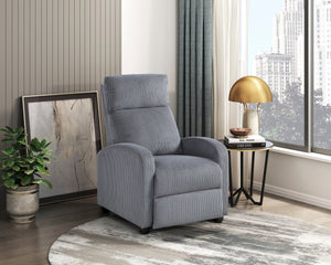 English Elm Modern Parsons Push Back Recliner Chair in Soft Corduroy Fabric — Sleek Comfortable Living Room Lounger with Solid Wood Frame and Easy Recline Mechanism Dark Gray 30 L x 27 W x 21.5 H B011P395855