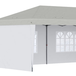 English Elm Outsunny 10' X 20' Heavy-Duty Pop Up Canopy Tent With Sidewalls - Perfect For Parties & Events! W2225P174250-GIGA