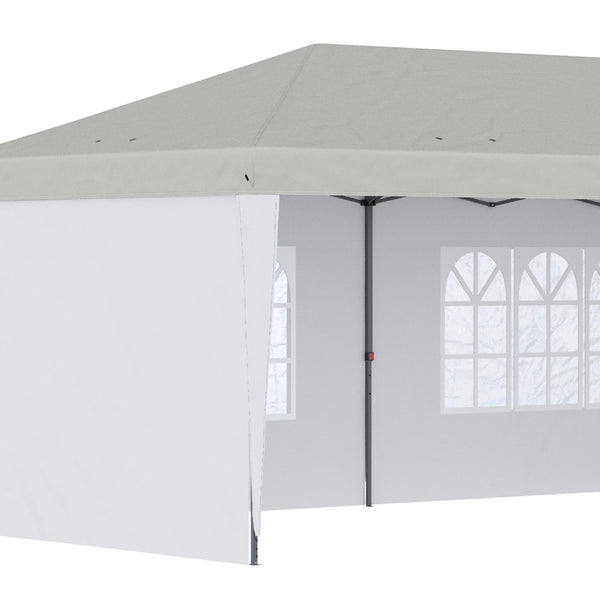 English Elm Outsunny 10' X 20' Heavy-Duty Pop Up Canopy Tent With Sidewalls - Perfect For Parties & Events! W2225P174250-GIGA