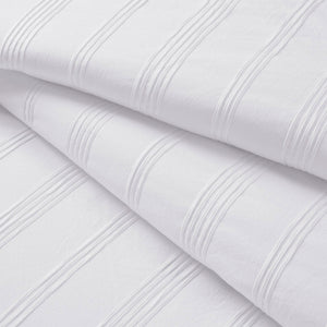 English Elm 7-piece King Striped Woven Comforter Set Neutral Tones Wrinkle Resistant Bedding B035P463213