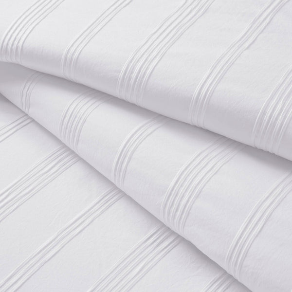 English Elm 7-piece King Striped Woven Comforter Set Neutral Tones Wrinkle Resistant Bedding B035P463213