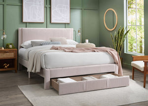 English Elm Contemporary Corduroy Upholstered Full Storage Bed Plush Tufted Headboard Bedroom B011P417517