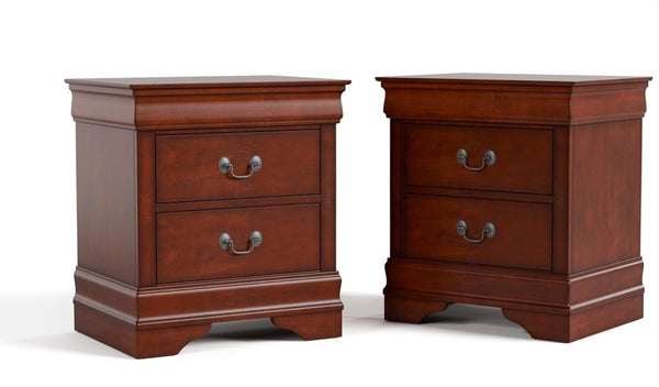 English Elm Light Gray Contemporary Nightstand Solid Rubberwood Dovetail Drawer Bedroom Storage Cherry B2741P433359