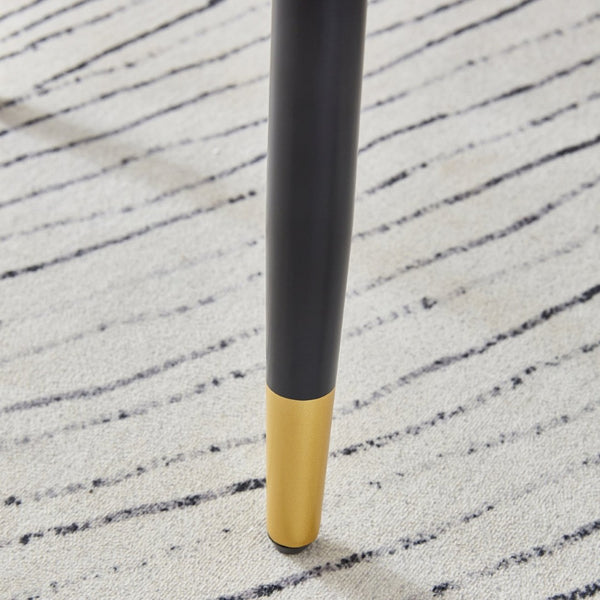 English Elm Table 3-Piece Set: Modern Dark Wood Grain Round Dining Table With 2 Spliced Pu Chairs For Elegance W1151S02483-GIGA