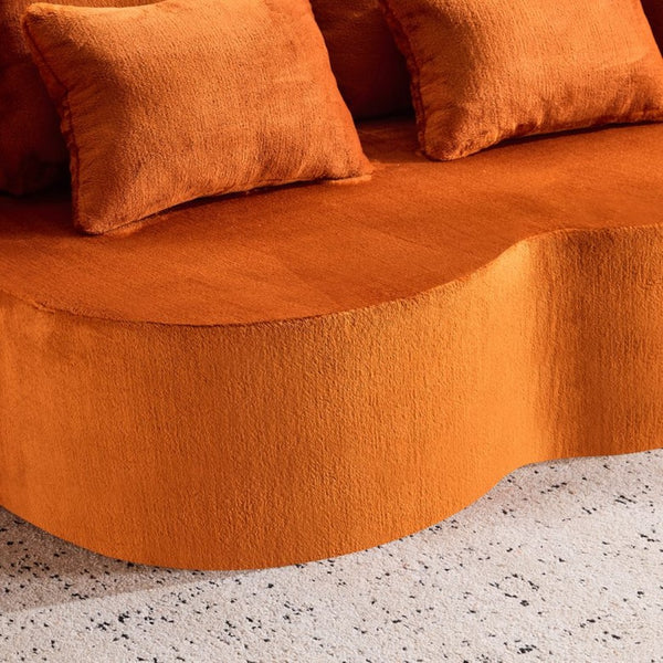 English Elm Large Plush Floor Sofa Foldable Foam Mattress with Pillows for Living Room Lounge W3612P440208