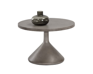 Sunpan Adonis Concrete Coffee Table - Bold Modern Design, Round Grey Top, Perfect for Indoor & Outdoor Use