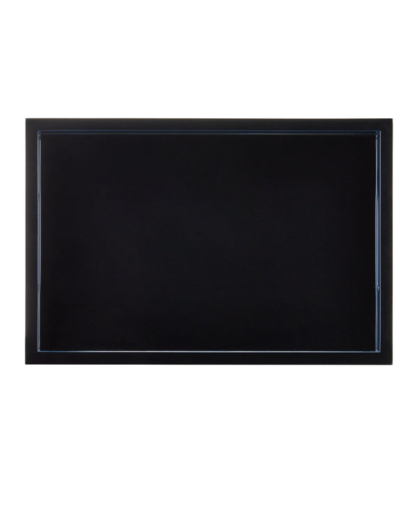 Currey & Company Navy Lacquer Tray Set Of 2 - Elegant High-gloss Finish For Serving, Organizing, And Décor Display Blue Wood 1200-1018-currey-company