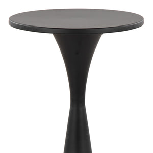 English Elm Gemma Sleek 22" Contemporary Metal Side Table with Hourglass Base — Chic Cocktail Accent for Home Decor Black B202P223389