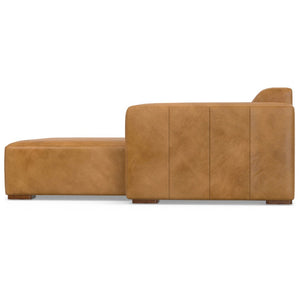 English Elm Rex 2-Seater Sectional Sofa With Right Chaise In Premium Sienna Leather - Modern Comfort & Style B136P199242-GIGA