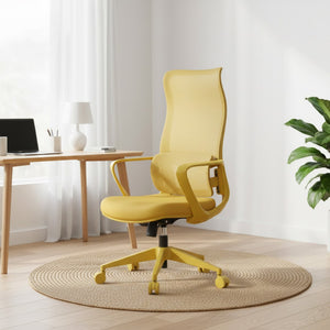 English Elm Ergonomic High Back Mesh Office Chair with Adjustable Lumbar Support and Molded Foam Seat Yellow W5280P463570