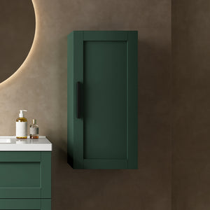 English Elm JOVI Green 14" Wall-Mounted Floating Bathroom Vanity Side Cabinet with Soft-Close Door, Durable W2615P227356