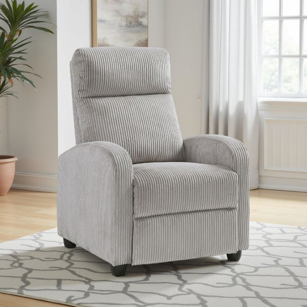 English Elm Pary Push Back Recliner in Sage Ribbed Corduroy with Pocket Coil Foam Support Black+ Gray B056P412636
