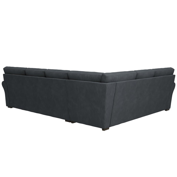 English Elm Marston Corduroy L-shape Sectional Sofa Deep Seating Six Seat Modern Living Room B127S00004