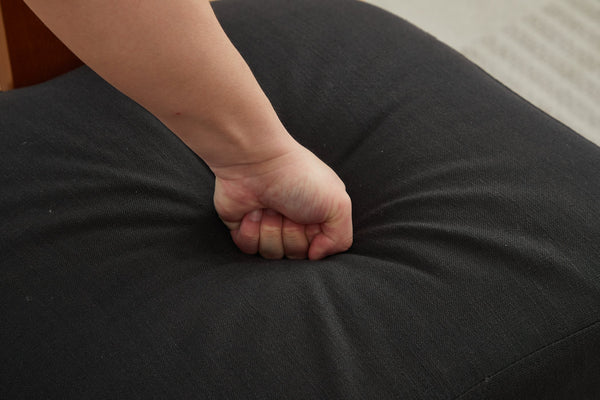 English Elm 064-Set Linen Fabric Modern Armless Dining Chairs with Curved Back & Solid Light Brown Legs for Stylish Comfort Black W527P292118