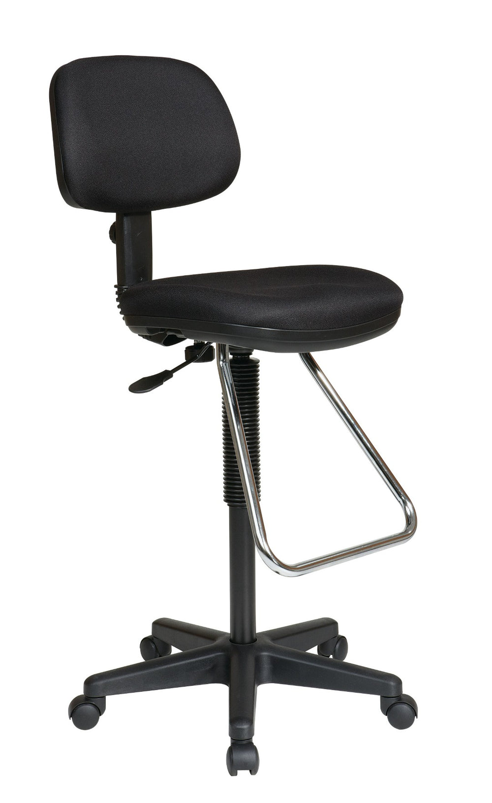 OSP Home Furnishings Economical Fabric Office Chair with Chrome Footrest Swivel Seat and Pneumatic Height Adjust DC430-231