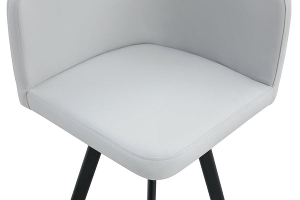 English Elm Stylish Gray Pu Upholstered Dining Chair Set of Six Modern Minimalist Seating W3875P370934