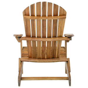 English Elm Christopher Knight Home® - Folding Adirondack Chair Acacia Wood Outdoor Lounge Seat with Slatted Back, Wide Arms, Durable Comfort Teak N770P358873T