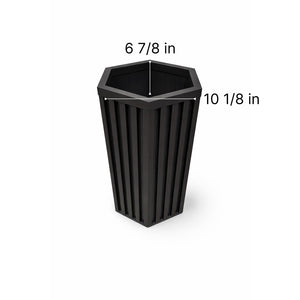 English Elm Hexagon Column Planter Architectural Aluminum Geometric Design for Indoor Outdoor Spaces B2755P499643