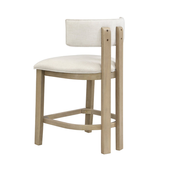 English Elm Christopher Knight Home® - 26" Counter Height Bar Stool with Padded Upholstery and Rubberwood Frame, Contemporary Comfort Set of 2 Beige,Natural N771P345970A