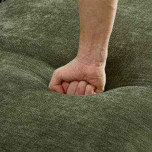 English Elm 145.67'' Stylish Mid-Century Green Sofa With Left-Facing Chaise For Living Room, Bedroom & Office W876S00324