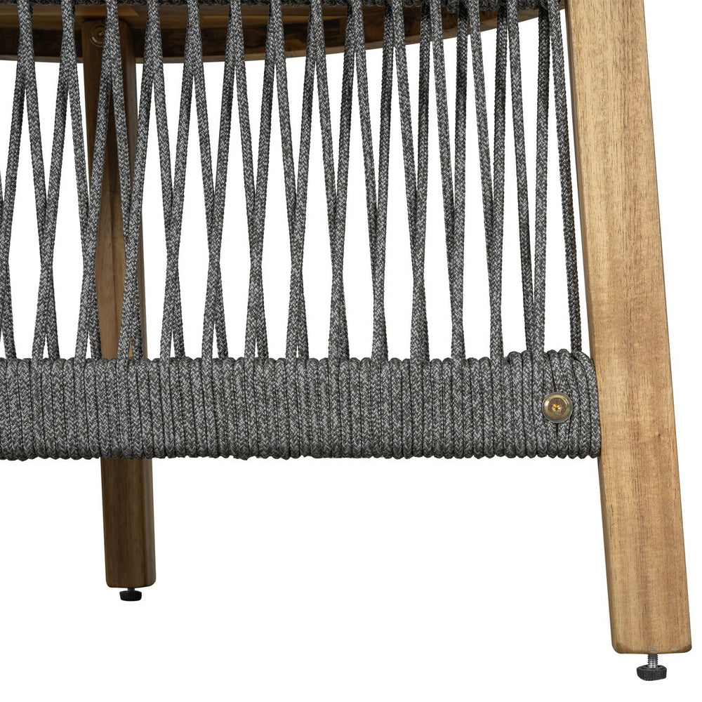 English Elm U_STYLE 6-Piece Outdoor Seating Set for 6 with Acacia Coffee Table, Thick Cushions, Durable Foam N711P246092E