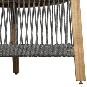 English Elm U_STYLE 6-Person Outdoor Seating Group with Acacia Coffee Table, Cushions, High-Density Foam Comfort Grey WY000428AAE