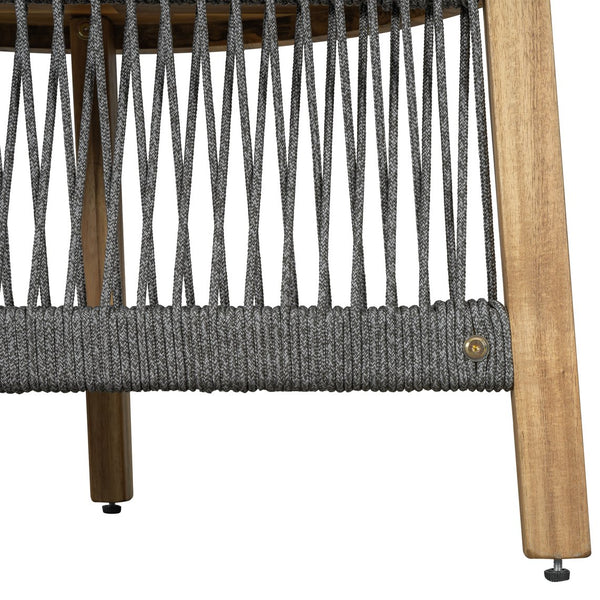 English Elm U_STYLE 6-Person Outdoor Seating Group with Acacia Coffee Table, Cushions, High-Density Foam Comfort Grey WY000428AAE