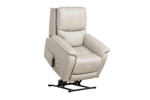 English Elm Contemporary Sandbach Manual Glider Recliner with Padded Track Arms, Smooth Motion, Soft Neutral Fabric Upholstery Light Gray 37 L x 31 W x 34 H B2741P387676