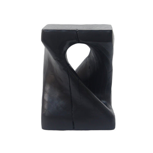 English Elm Christopher Knight Home® - MGO Twist Shape Side Table with Wood-Grain Texture, Durable MGO Spiral Design for Indoor Outdoor Use Black N770P212233B