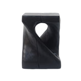 Christopher Knight Home® - Noble House - - Mgo Twist Shape Side Table, Wood-Like Texture, Black Color