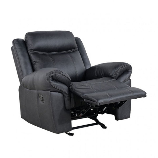 English Elm Transitional Glider Recliner with No-Gap Footrest, Plush Pillow Arms and Attached Back Cushion for Comfort Black 31 L x 41 W x 27 H B2741P391210