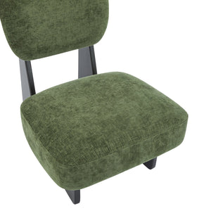 English Elm Christopher Knight Home® - [Set of 2] Modern Lounge Chair with Polyester Upholstery and Solid Wood Base — Minimalist Comfort for Home Black+Green N767P241702G