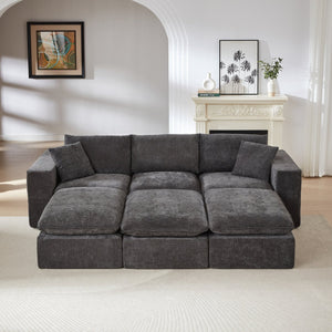 English Elm Modern Chenille Cloud Sofa – Stylish, Modular Comfort For Contemporary Living Rooms And Offices! W3396S00054