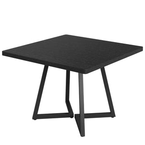 English Elm Stylish Round Coffee Table with Engineered Wood Top and Open Metal Base for Living Rooms T3971P452565