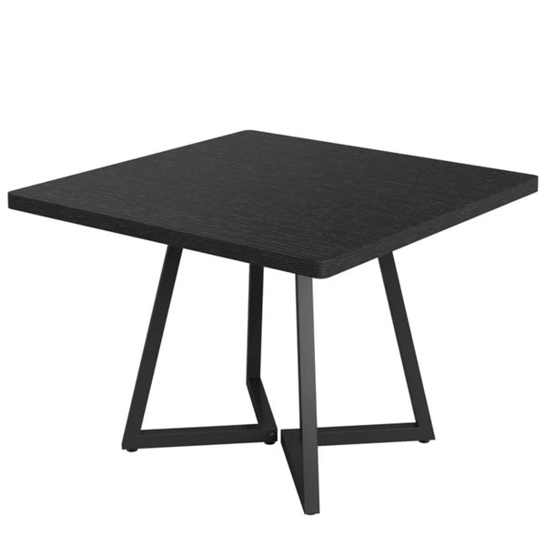 English Elm Stylish Round Coffee Table with Engineered Wood Top and Open Metal Base for Living Rooms T3971P452565