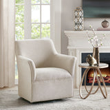 Madison Park Augustine Transitional Swivel Glider Chair MP103-0602 Cream