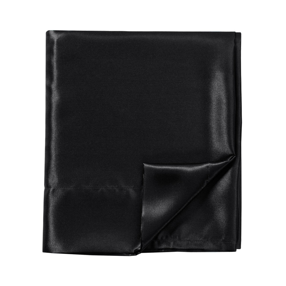 English Elm 7 Luxury Split King 7-Piece Black Satin Sheet Set – 100% Polyester, Deep Pockets, Silky Smooth Feel B035P319698