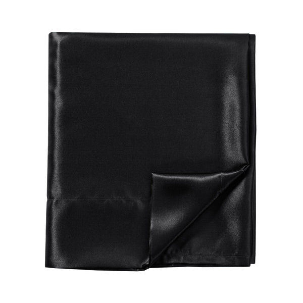 English Elm 7 Luxury Split King 7-Piece Black Satin Sheet Set – 100% Polyester, Deep Pockets, Silky Smooth Feel B035P319698