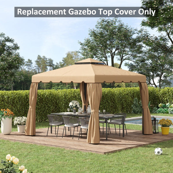 English Elm Outsunny Portable Galvanized Steel Carport with Uv Shield Pe Cover for Bikes and Tools W2225P200876