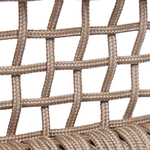 English Elm Christopher Knight Home® - Outdoor Rope Woven Acacia Dining Chair Set with Breathable Backrest and Durable Weather‑Resistant Wood Light Teak 39.5 L x 24.25 W x 10.25 H N776P247440L