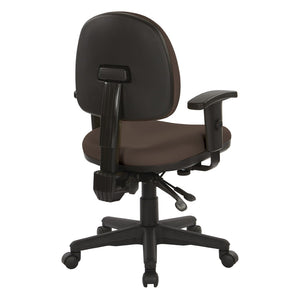 OSP Home Furnishings Sculptured Ergonomic Office Chair with Lumbar Support and Greenguard Certified Padding Java 8180-R102