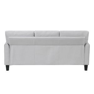 English Elm Xumo Contemporary Sofa Textured Gray Upholstery Tapered Legs Living Room Seating B056P417047
