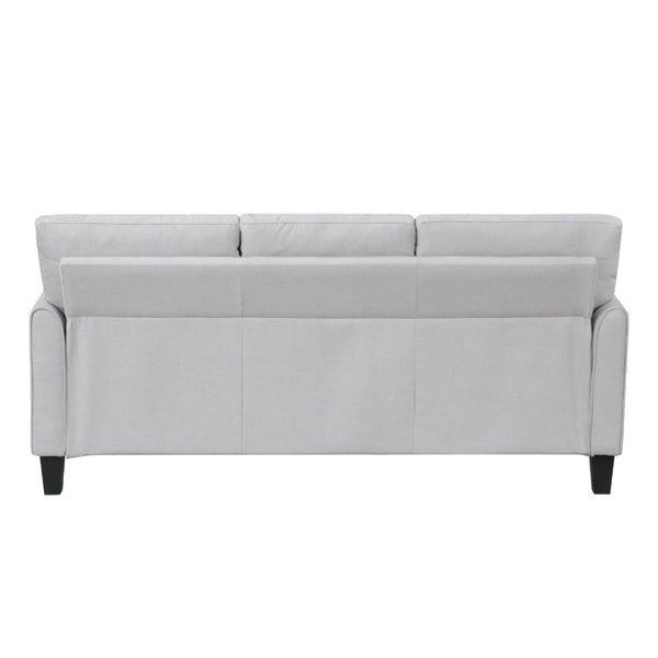 English Elm Xumo Contemporary Sofa Textured Gray Upholstery Tapered Legs Living Room Seating B056P417047
