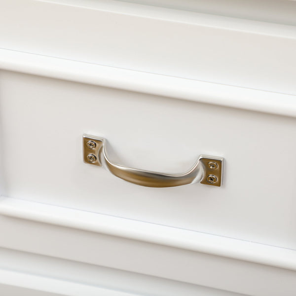 English Elm HOMCOM Modern White Computer Desk with Deep Drawers, Shelves & Corkboard Backwall for Office Organizing W2225P229688