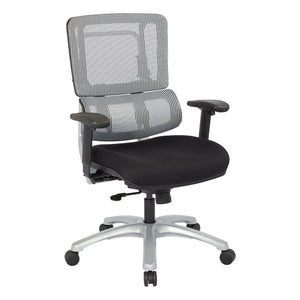 OSP Home Furnishings Vertical Mesh Back Manager Chair with Lumbar Support for Office and Home Workstation Use 99666S-30