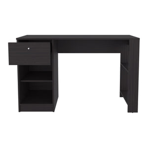 English Elm Computer desk with 3 shelves for home office organization, durable engineered wood, eco-friendly finish Black 52.76 L x 47.3 W x 3.54 H B097P262381
