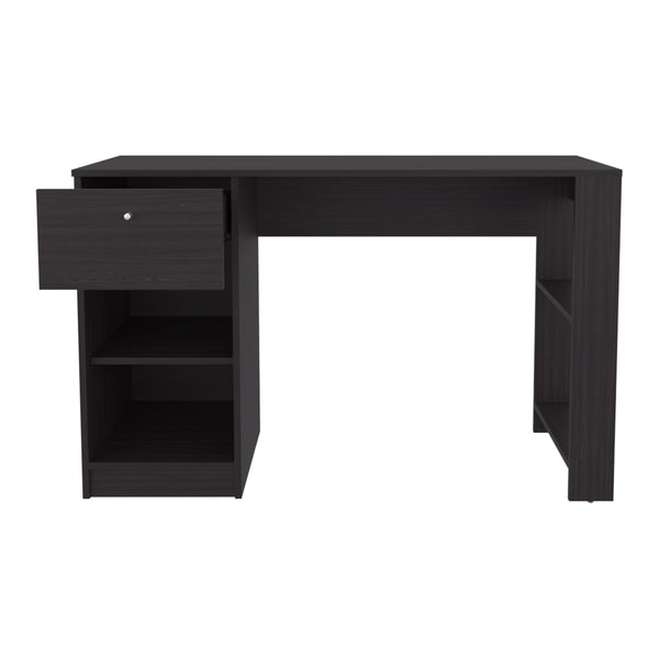 English Elm Computer desk with 3 shelves for home office organization, durable engineered wood, eco-friendly finish Black 52.76 L x 47.3 W x 3.54 H B097P262381